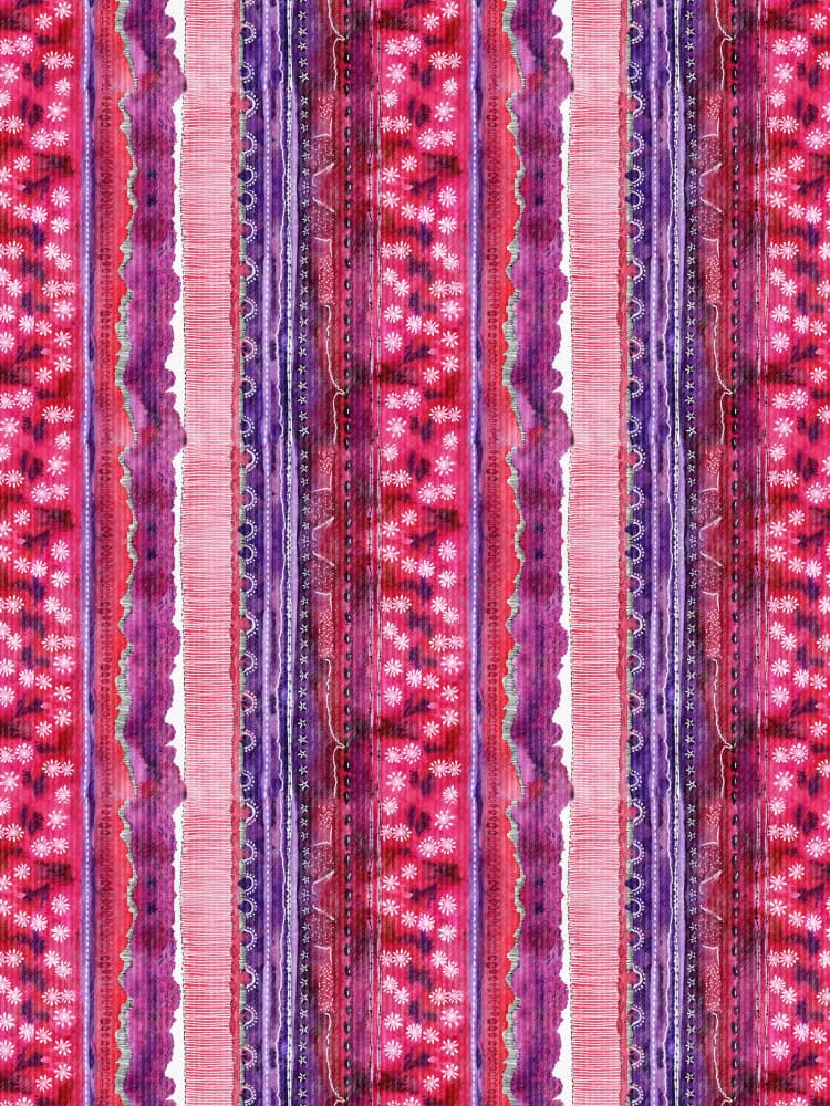 Vibrant Bohemian Stripes by Suchi Deb — canvas wall art