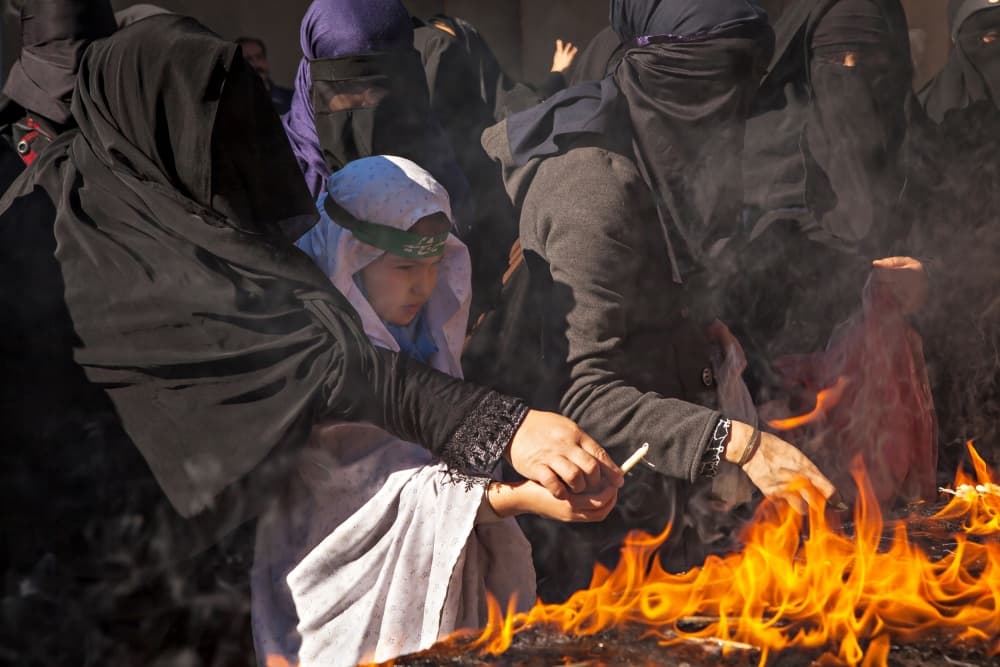 Women's Fire Ritual by Mohammadreza Momeni — canvas wall art
