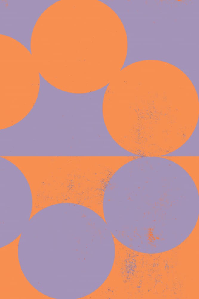 Orange Lavender Circles by Treechild — canvas wall art