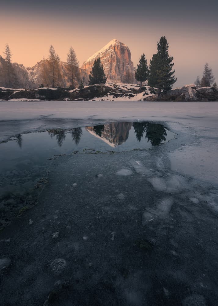 Alpine Dawn Reflection by Thomas de Franzoni — canvas wall art