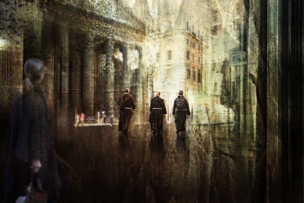 Mysterious Monastic Journey by Nicodemo Quaglia — canvas wall art