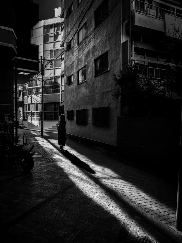 City Light and Shadow by Kenichiro Tsukada — canvas wall art