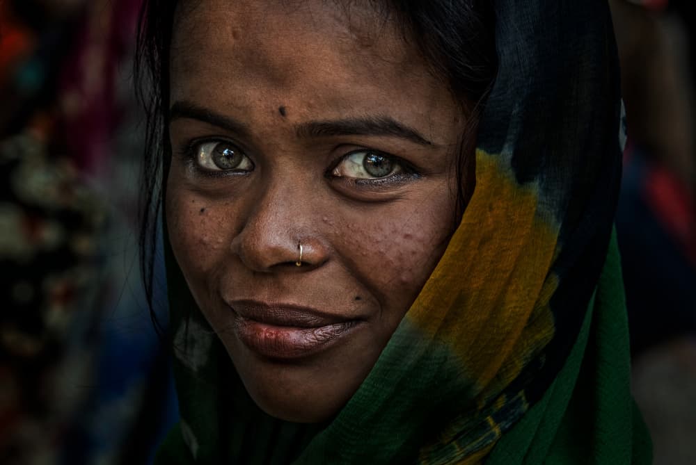 Woman with Captivating Eyes by Joxe Inazio Kuesta Garmendia — canvas wall art