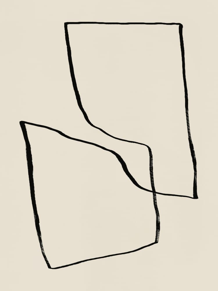 Flowing Abstract Forms by Little Dean — canvas wall art