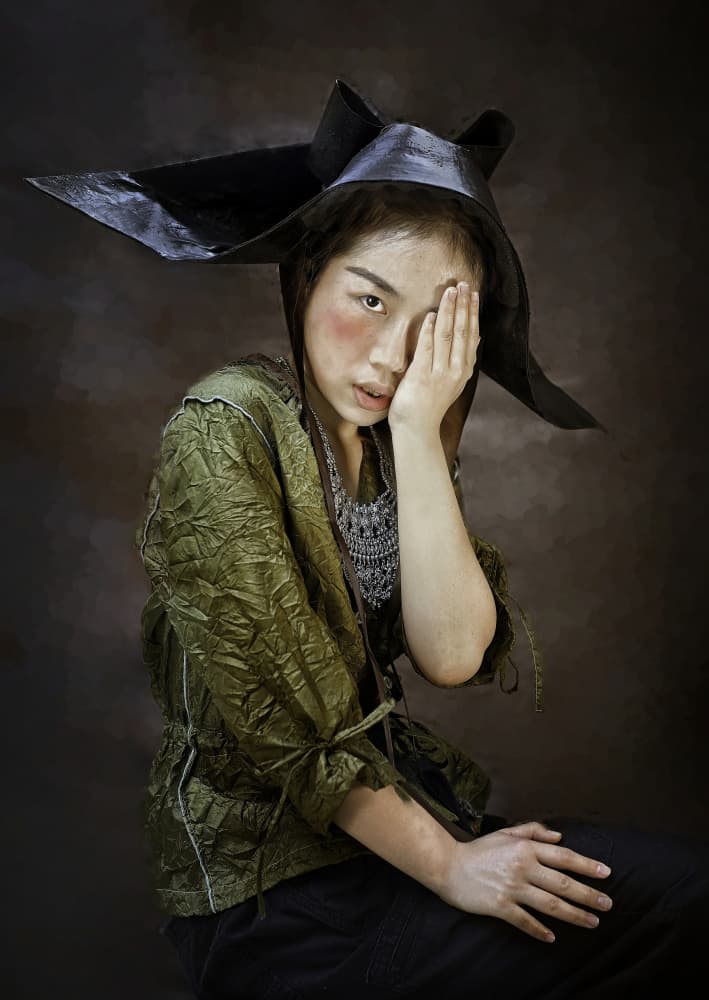 Enigmatic Asian Portrait by kenp — canvas wall art