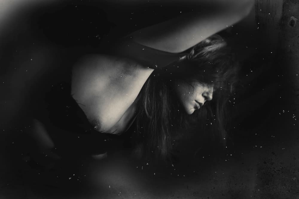 Pensive Woman Portrait by Bogdan Bouşcă — canvas wall art