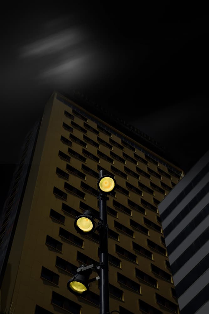 Night City Lights by Clas Gustafson PRO — canvas wall art