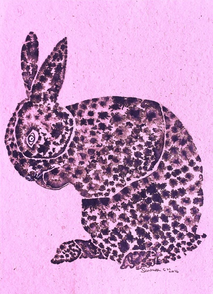 Whimsical Spotted Rabbit by Santhosh ch — canvas wall art