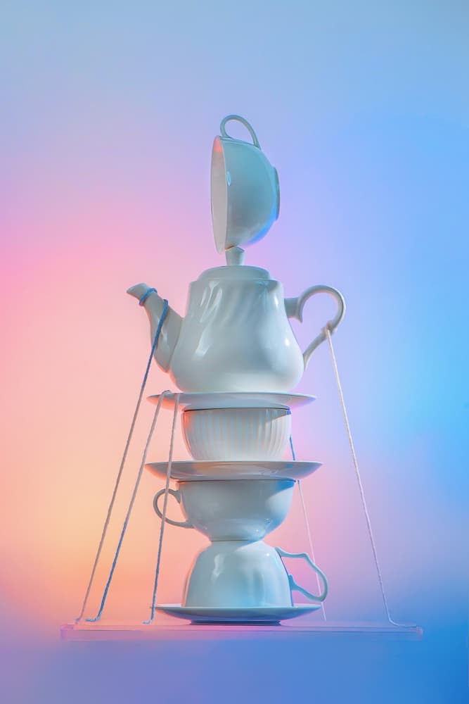 Delicate Tea Stack by Dina Belenko — canvas wall art