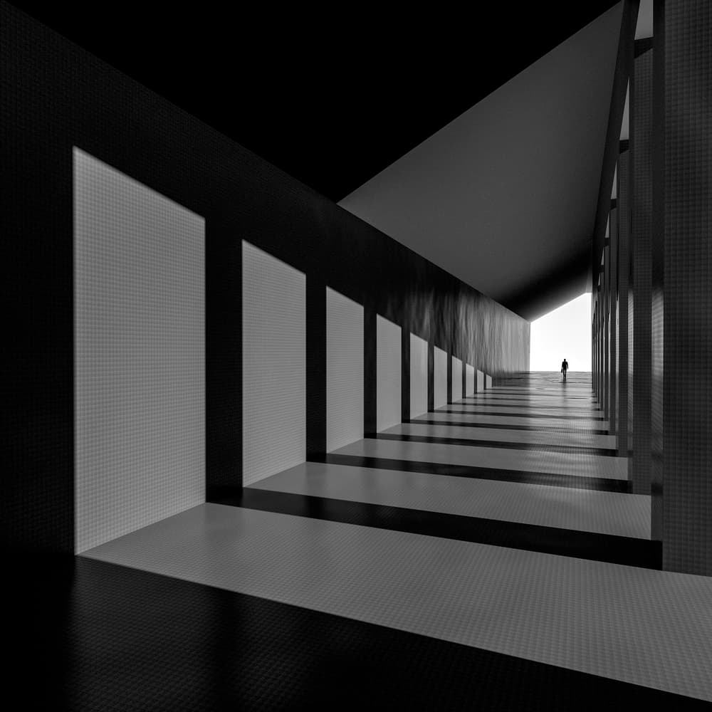Abstract Hallway Figure by Antonyus Bunjamin (Abe) — canvas wall art