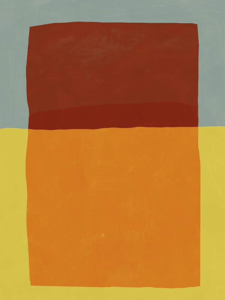 Color Block Horizon by Little Dean — canvas wall art