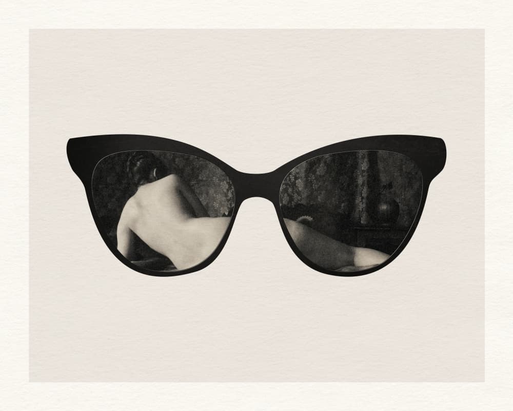 Intimate Cat-Eye Reflection by Wild Violets — canvas wall art