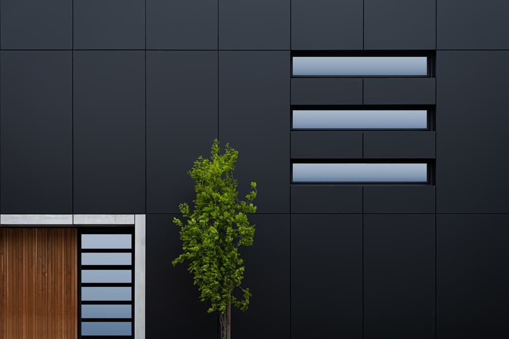 Modern Facade Green Tree by Rolf Endermann — canvas wall art