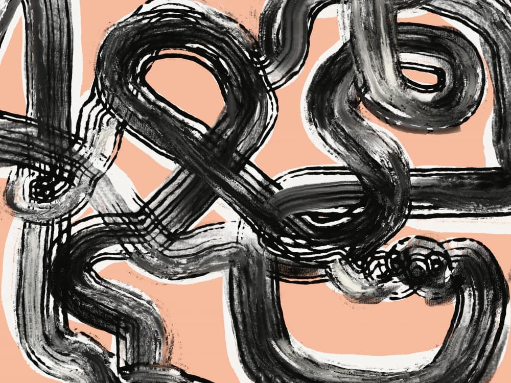 Rhythmic Abstract Strokes by Little Dean — canvas wall art