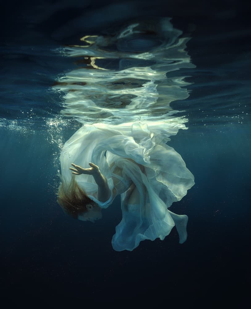 Ethereal Woman Underwater by Dmitry Frizel — canvas wall art
