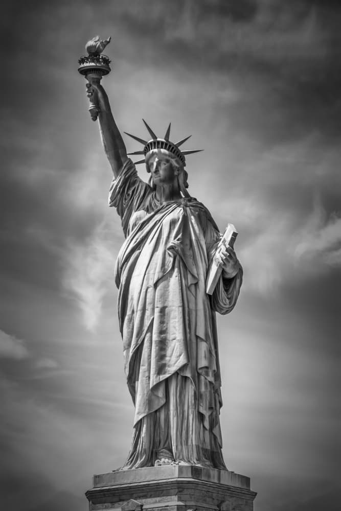 Majestic Statue of Liberty by Melanie Viola — canvas wall art