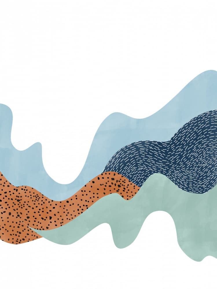 Fluid Organic Landscape by Elena Ristova — canvas wall art