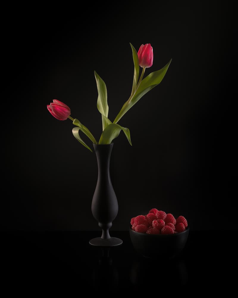 Ruby Tulips Still Life by Siyu_Wei APA — canvas wall art