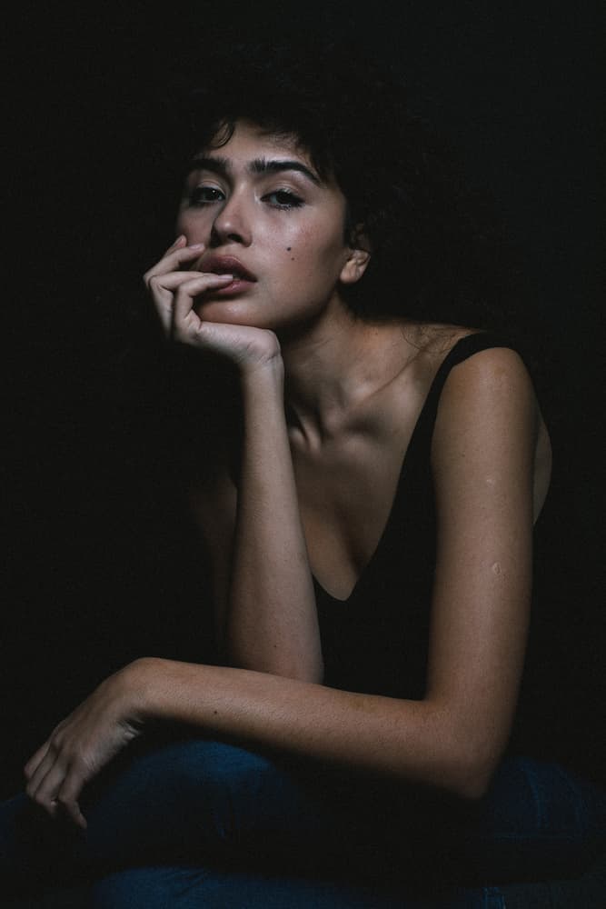 Mysterious Woman Deep In Thought by Artem Vasilenko — canvas wall art