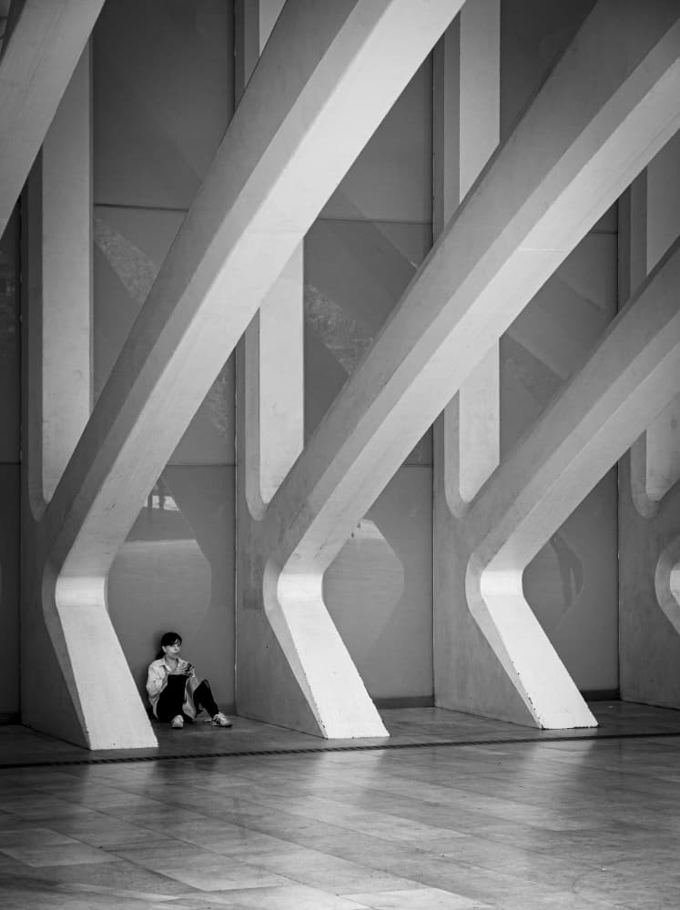 Solitude In Modern Architecture by Fernando Silveira — canvas wall art