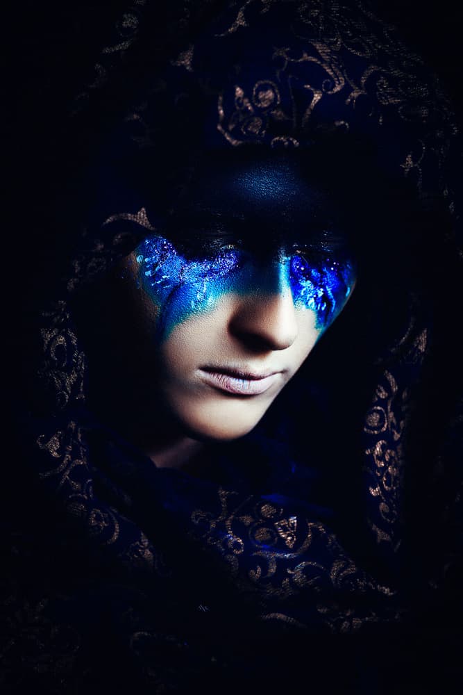 Mysterious Blue Eyes by Ruslan Bolgov — canvas wall art