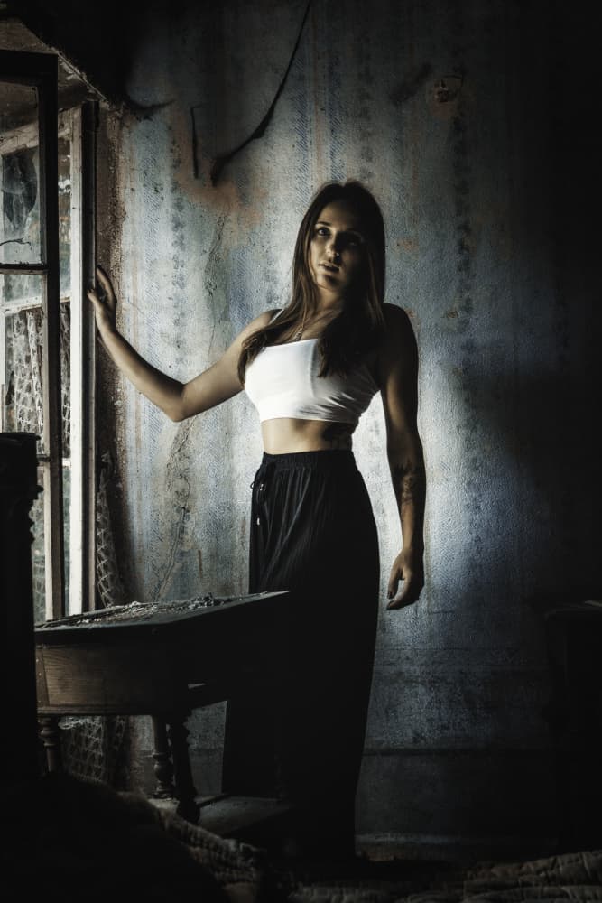 Moody Window Portrait by Georgios Bero — canvas wall art