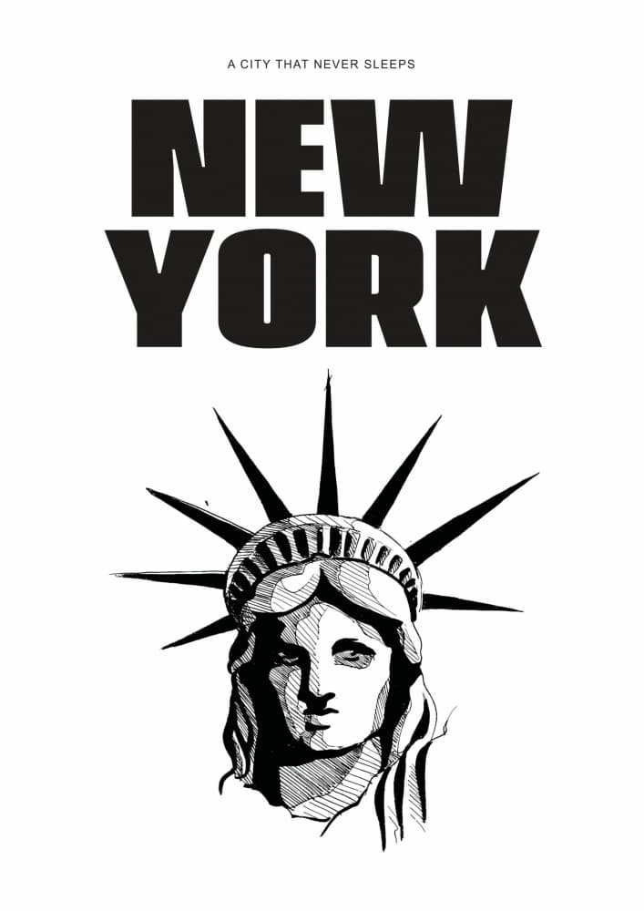 New York City Liberty by Valeria Castillo — canvas wall art