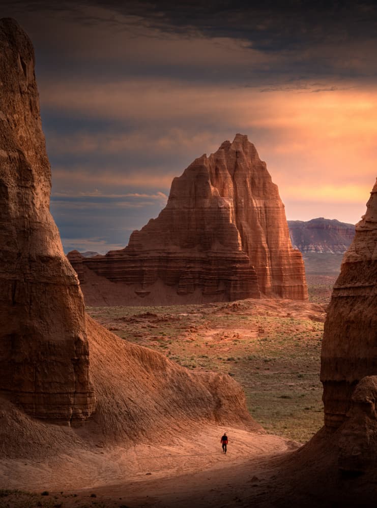 Desert Canyon Path Sunset by Bing Li — canvas wall art