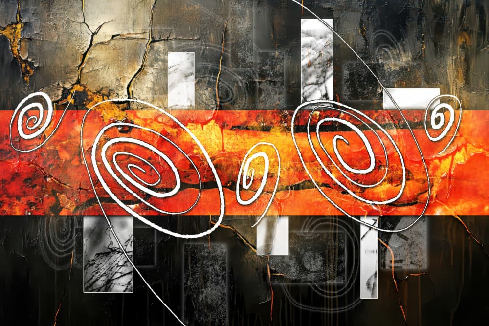 Vibrant Abstract Swirls by Rafal Kulik — canvas wall art