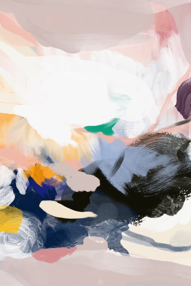 Colorful Abstract Brushstrokes by Jilli Darling — canvas wall art
