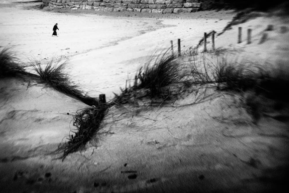 Solitary Figure Beach by Laura Mexia — canvas wall art