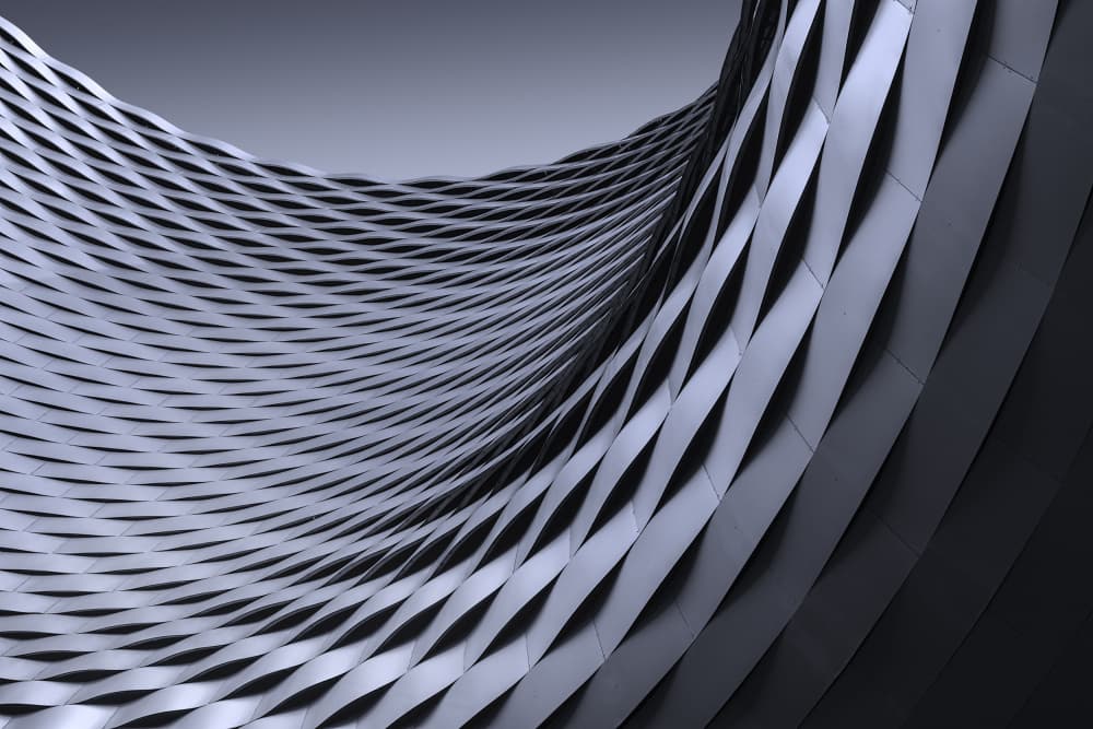 Geometric Metallic Waves by Michael Eßig — canvas wall art