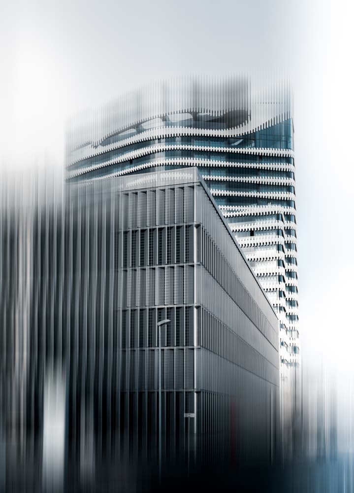 Blurred Modern Architecture by Jörg Vollrath — canvas wall art