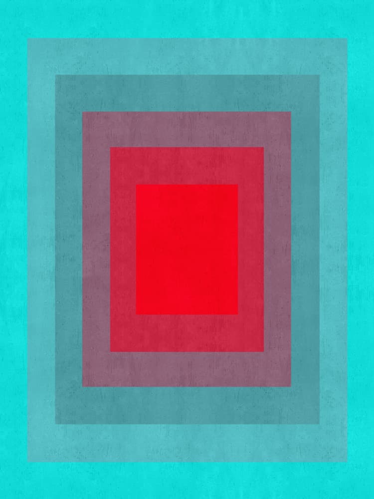 Concentric Red Square by Vitor Costa — canvas wall art