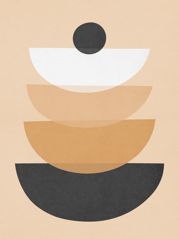 Stacked Geometric Balance by Vitor Costa — canvas wall art