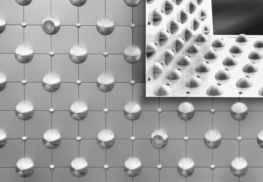 Metallic Sphere Grid by Greetje van Son — canvas wall art