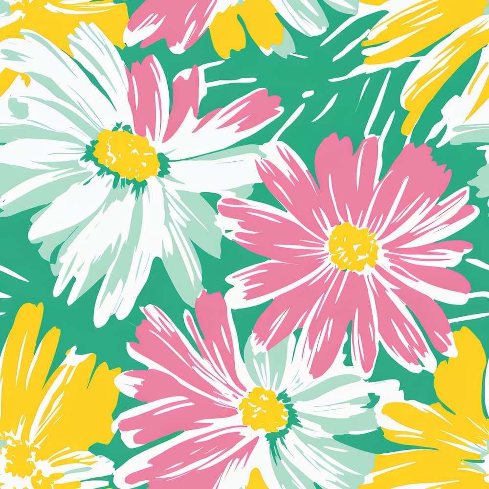 Vibrant Daisy Blooms by Sergio García Ávila — canvas wall art