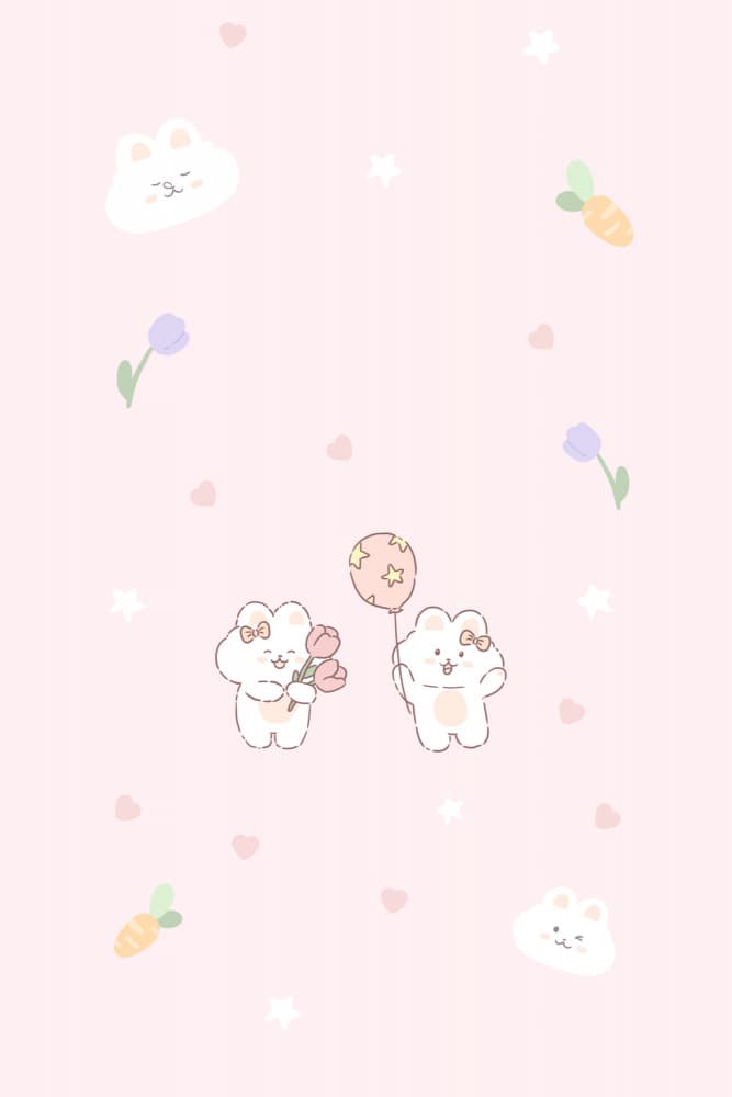 Happy Bunny Friends by Xuan Thai — canvas wall art