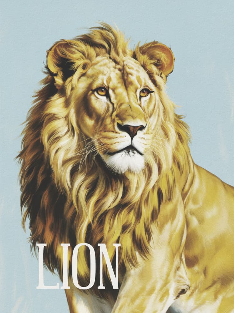 Majestic Lion Portrait by Andreas Magnusson — canvas wall art