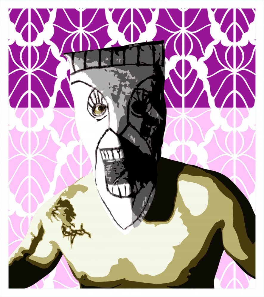 Contrasting Split Face by andrea de ranieri — canvas wall art