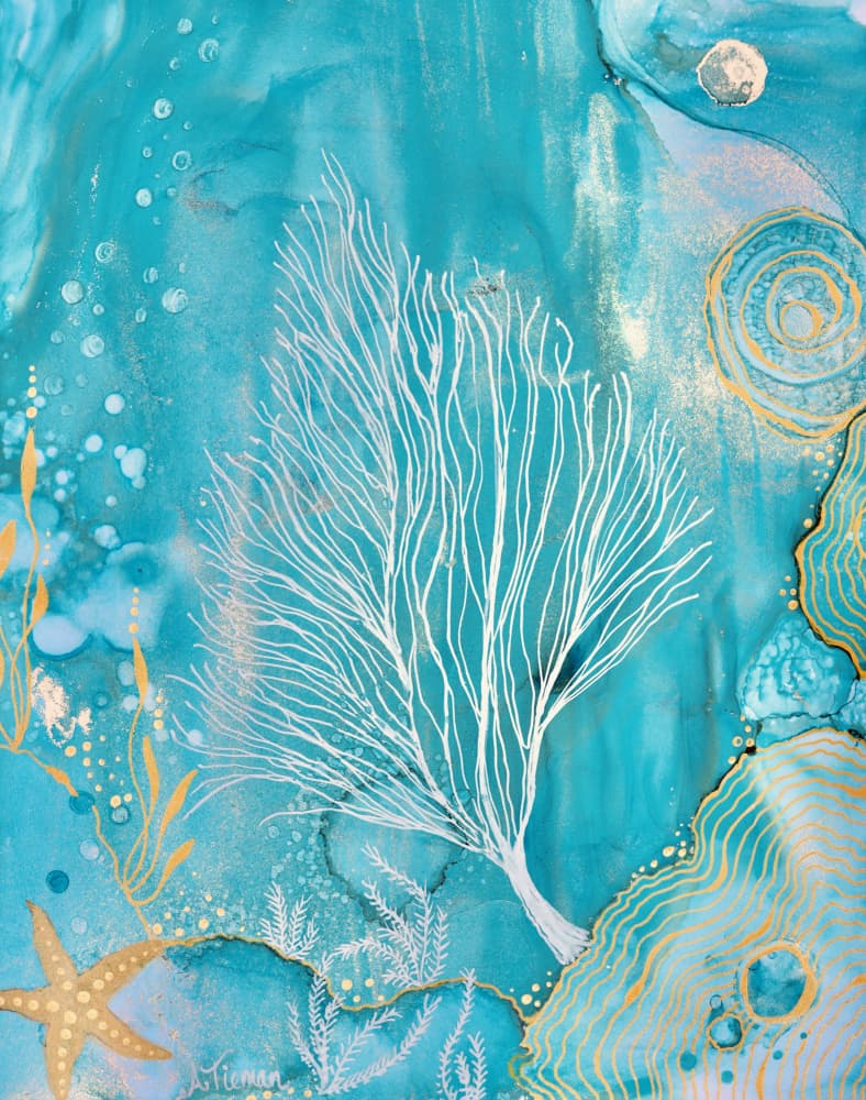Ocean Coral Serenity by Amy Tieman — canvas wall art