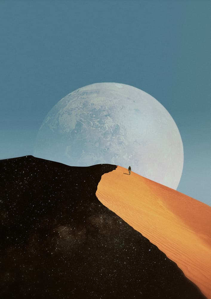 Desert Moon Wanderer by Fran Rodríguez — canvas wall art