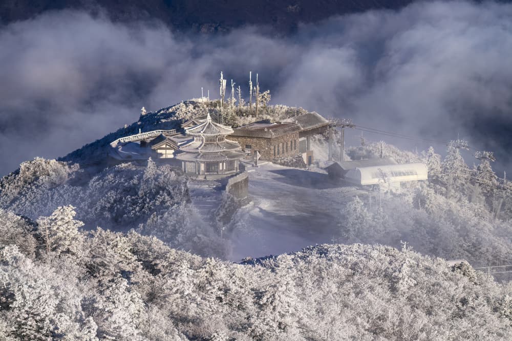 Frozen Mountain Temple by Tiger Seo — canvas wall art