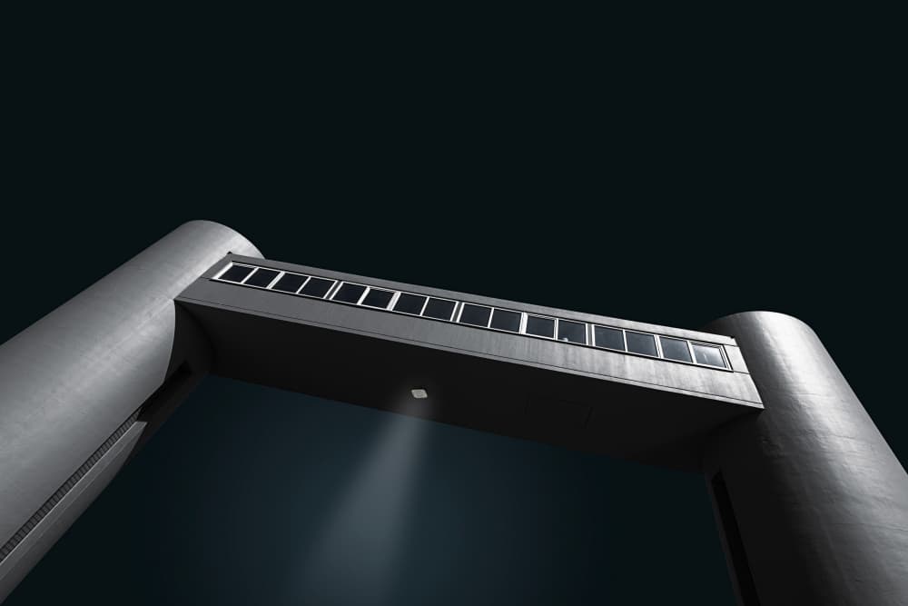 Futuristic Elevated Passage by Roland Weber — canvas wall art
