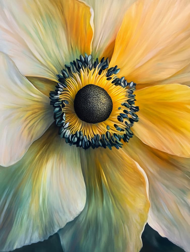 Vibrant Yellow Bloom by Bilge Paksoylu — canvas wall art