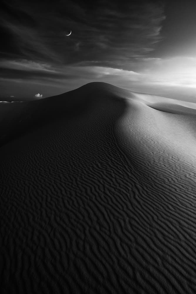 Moonlit Desert Dune by Aidong Ning — canvas wall art