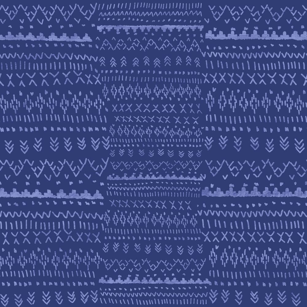 Bohemian Indigo Pattern by Charlotte Trudgett — canvas wall art