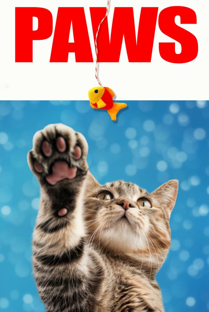 Cat Pawing Fish Toy by Marja van den Hurk — canvas wall art
