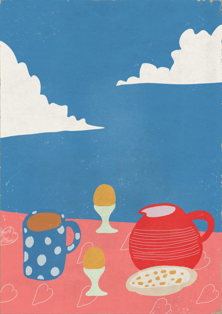 Breakfast Under Blue Sky by Nicholas — canvas wall art