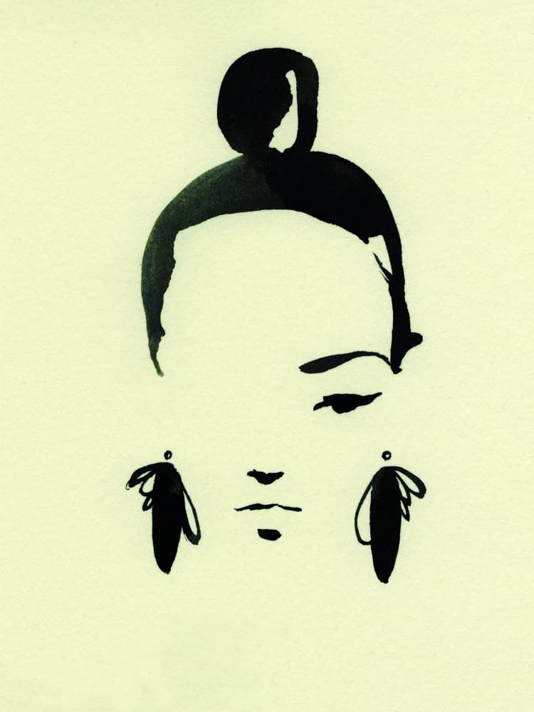 Graceful Minimal Portrait by Ekaterina Koroleva — canvas wall art